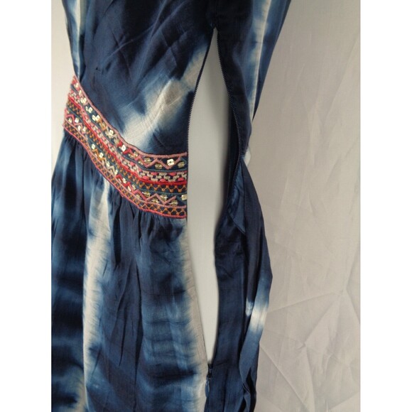 Verb by Pallavi Singhee Anthropologie Mini Dress Size XS Blue Tie Dye New - Picture 11 of 13